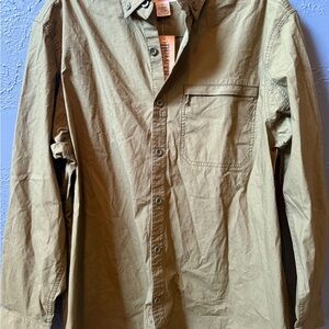 Duluth Olive Green Button-Up Shirt Men’s Large NWT